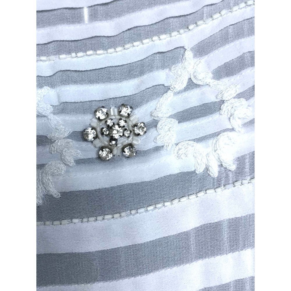 Anthropologie Moulinette Soeurs Womens S Calla Lily Rhinestone Pleated White Sho - Picture 8 of 10